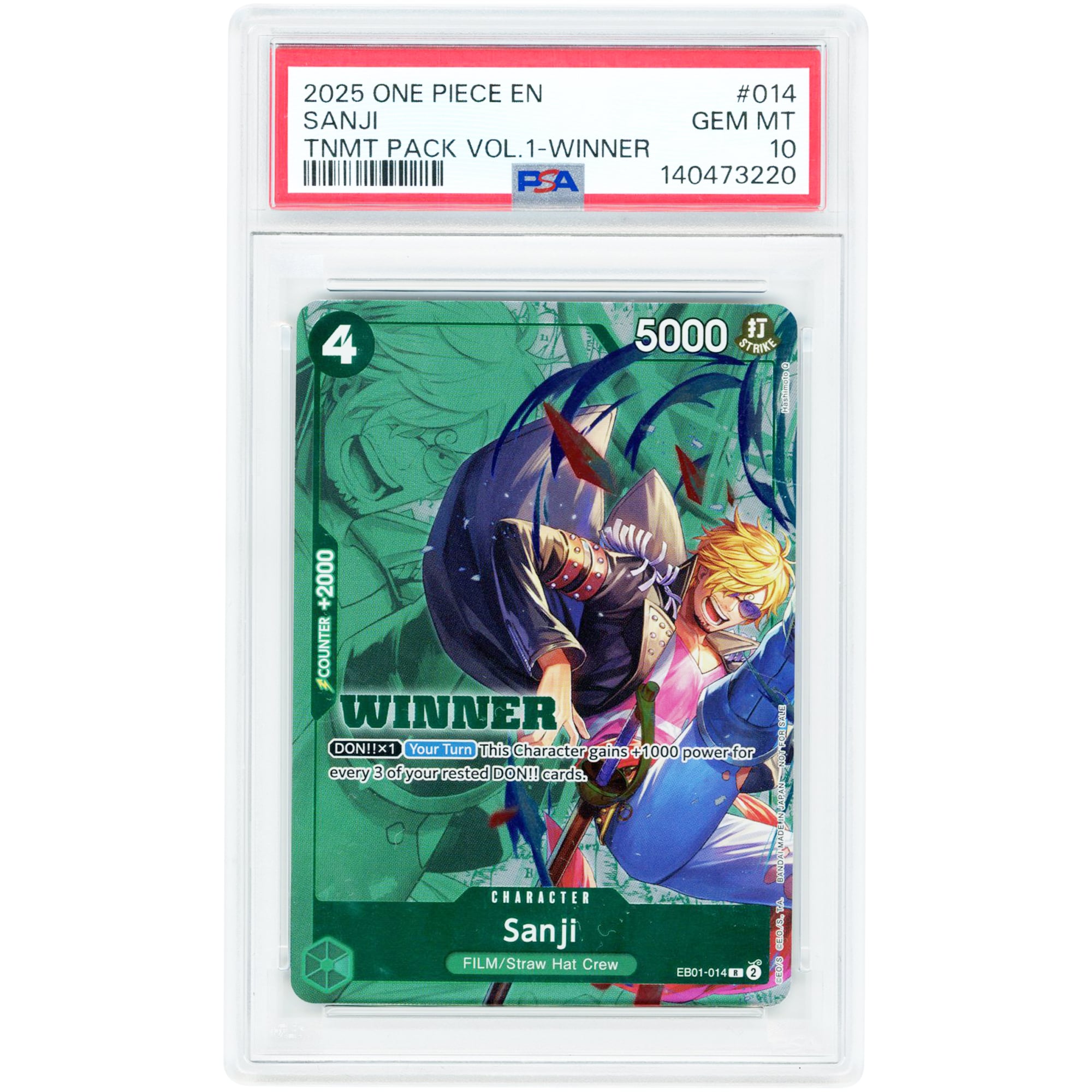 Sanji 2025 One Piece Promo Winner Pack 