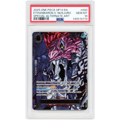 St. Ethanbaron V. Nusjuro 2025 One Piece Carrying On His Will Special Alternate Art #OP13-080 PSA Authenticated 10 Card