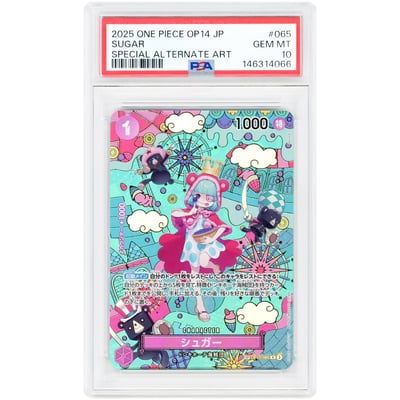Sugar 2025 One Piece The Azure Sea's Seven Japanese Special Alternate Art #OP10-065 PSA Authenticated 10 Card