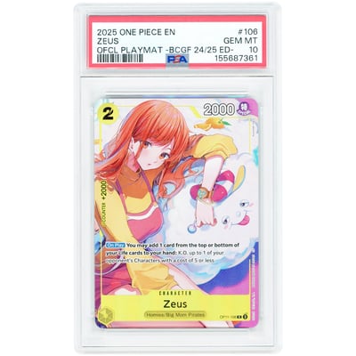 Zeus 2025 One Piece Bandai Card Games Fest 24-25 Edition Promo #OP11-106 PSA Authenticated 10 Card