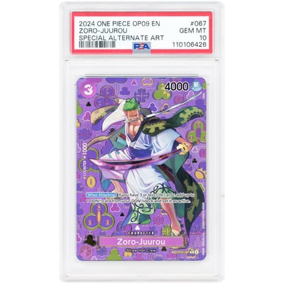 Zoro-Juurou 2024 One Piece Emperors in the New World R #OP05-067 PSA Authenticated 10 Card