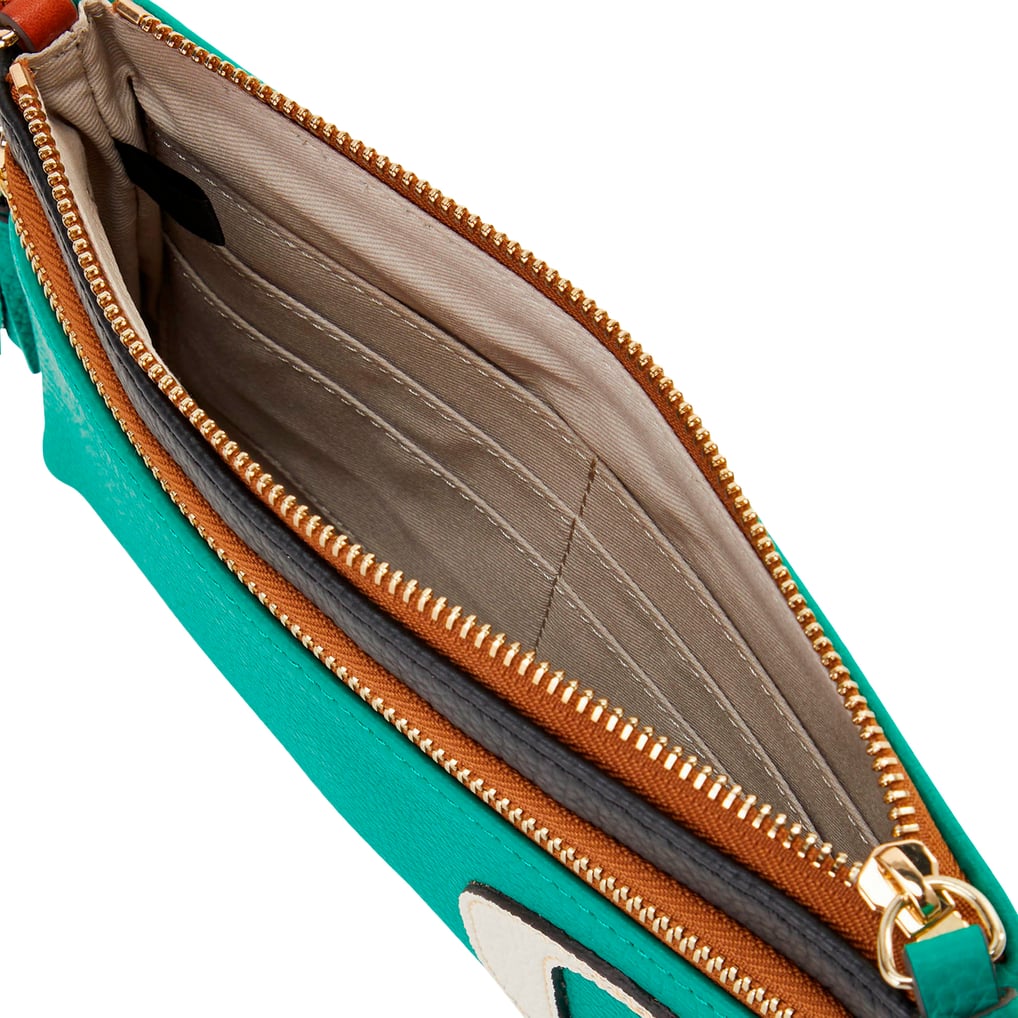 Oregon Ducks Dooney & Bourke Infield Double-Zip Wristlet