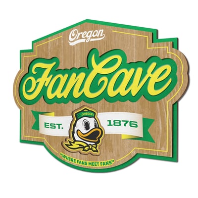 Oregon Ducks Fanpoint 12.5" x 17" Fan Cave Sign