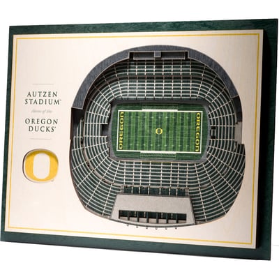 Oregon Ducks Fanpoint 17'' x 13'' 5-Layer StadiumView 3D Wall Art