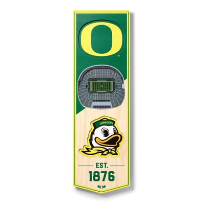 Oregon Ducks Fanpoint 6'' x 19'' 3D StadiumView Banner