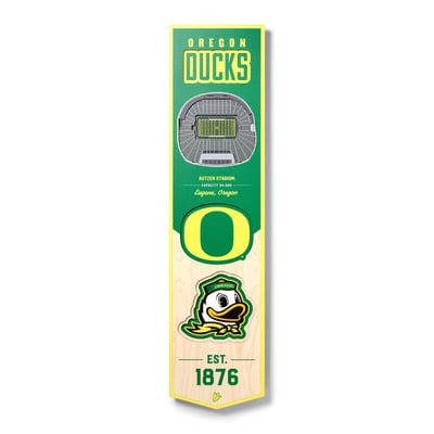 Oregon Ducks Fanpoint 8'' x 32'' 3D StadiumView Banner