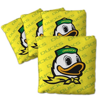 Oregon Ducks Fanpoint Four-Piece Cornhole Bag Set
