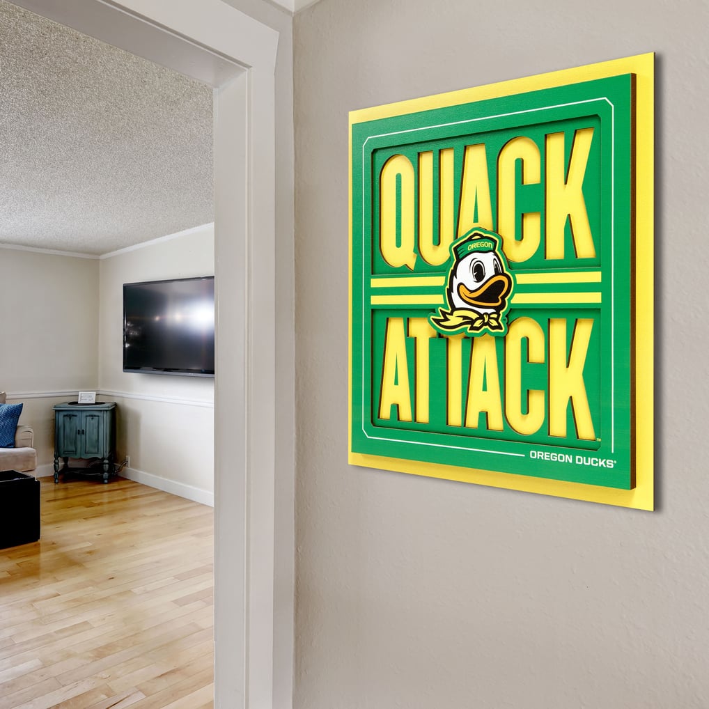 Oregon Ducks IDNA Slogan Series 3D Wall Art