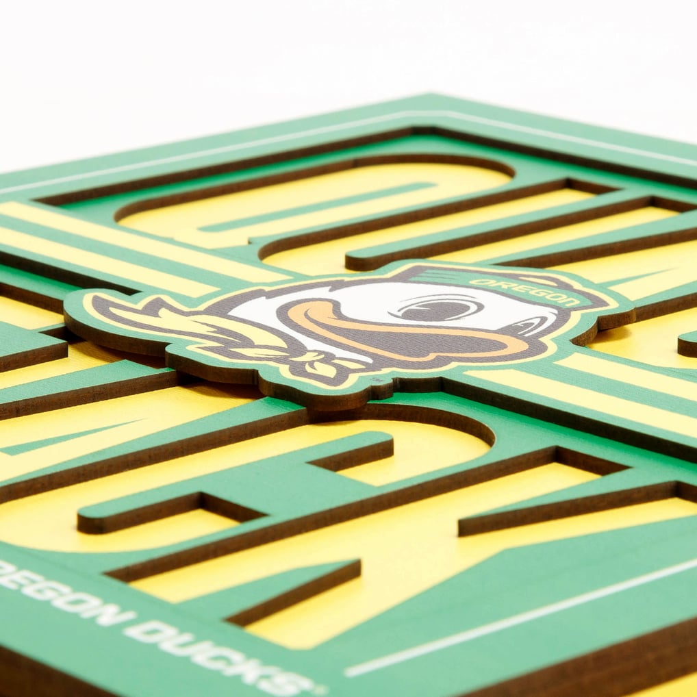 Oregon Ducks IDNA Slogan Series 3D Wall Art