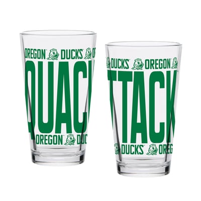 Indigo Falls Oregon Ducks Elevated Pint Glass Set of 2
