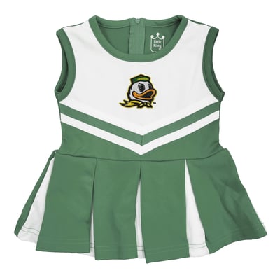  Little King Oregon Ducks Infant Green Cheer Jumper