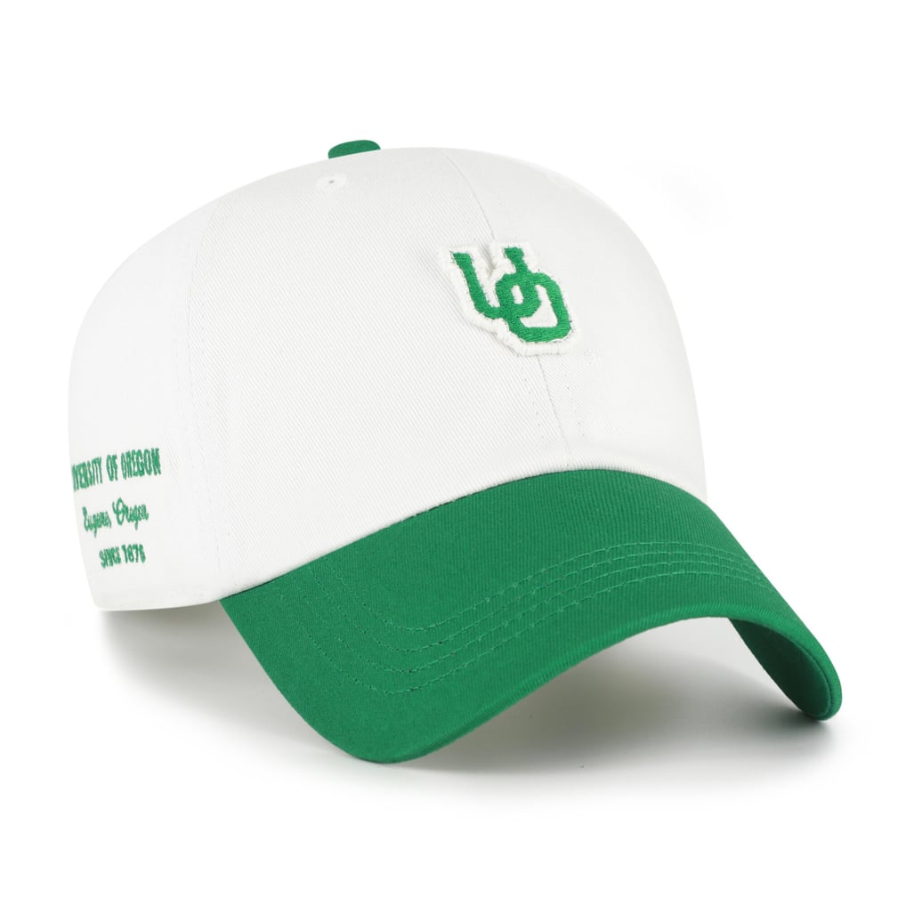  Oregon Ducks '47 Contemporary Basics Two Tone Clean Up Adjustable Hat - White/Green