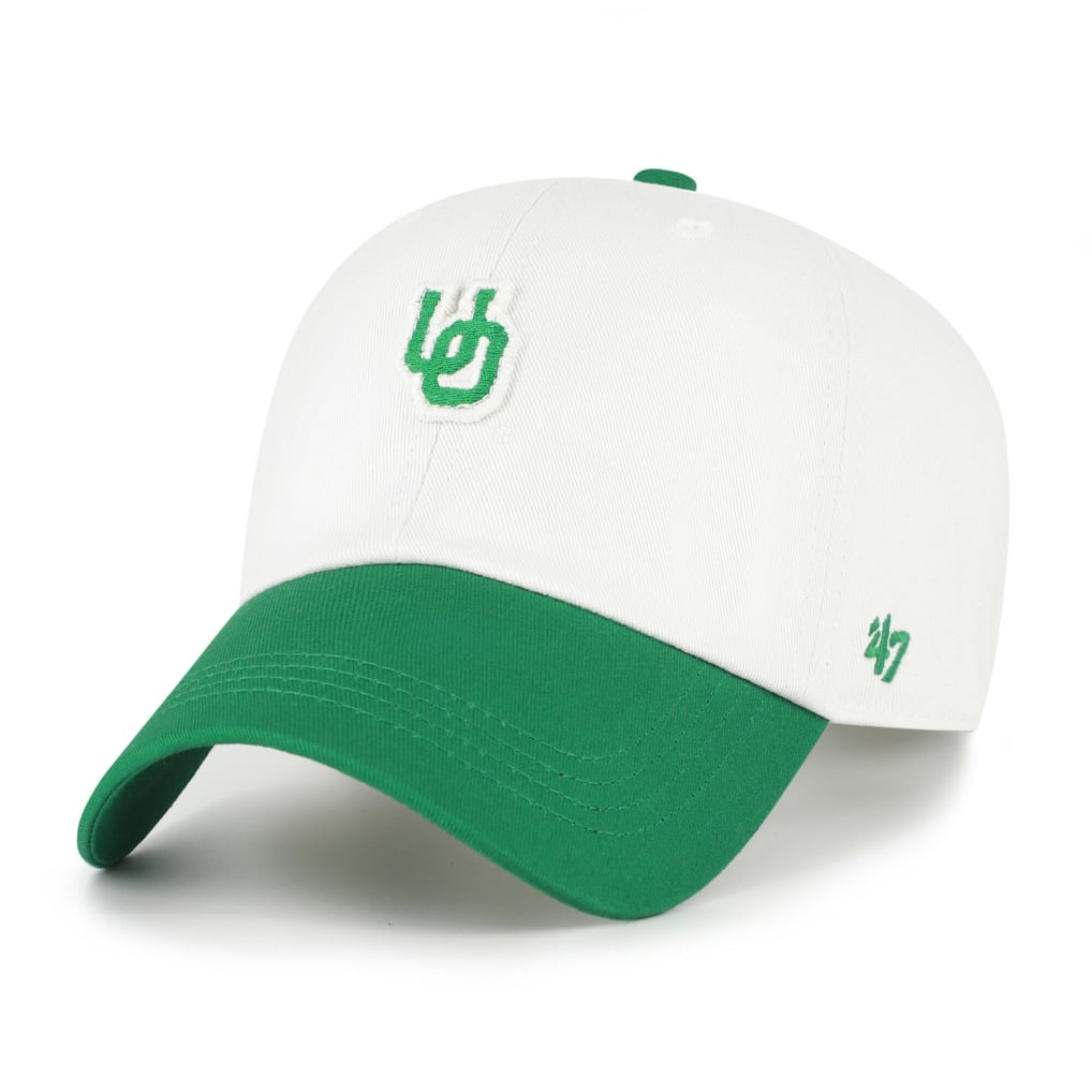  Oregon Ducks '47 Contemporary Basics Two Tone Clean Up Adjustable Hat - White/Green