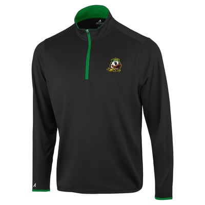  Oregon Ducks Antigua Brink Color Pop Quarter-Zip Pullover - Black