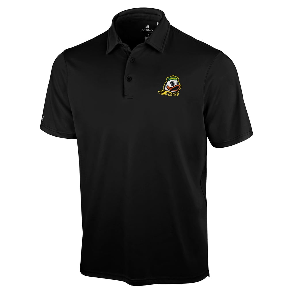 Oregon Ducks Antigua Unshakeable Solid Polo - Black