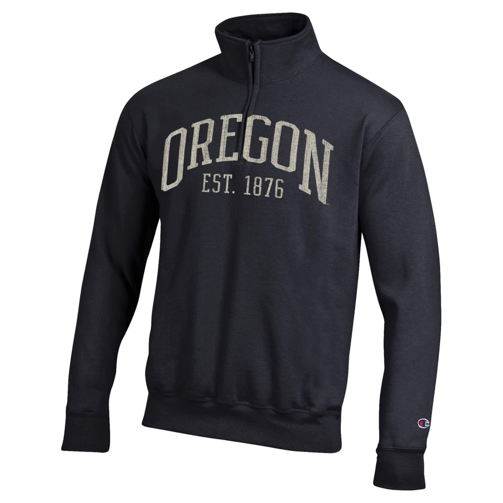  Oregon Ducks Champion Powerblend Quarter-Zip Pullover - Black