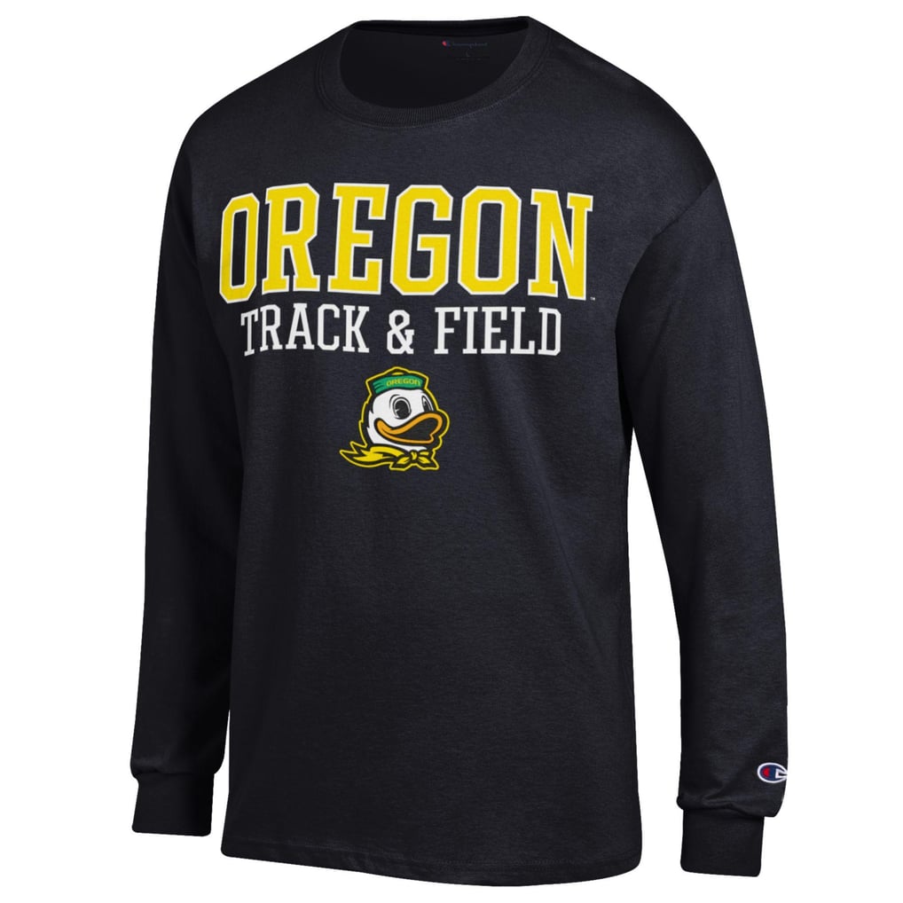  Oregon Ducks Champion Track & Field Stack Long Sleeve T-Shirt - Black