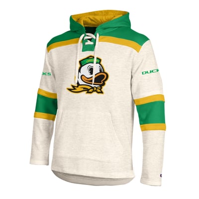  Oregon Ducks Champion Lacer Fleece Hoodie - Cream
