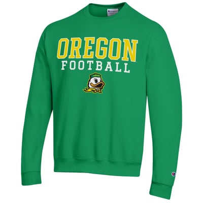 Oregon Ducks Champion Football Stack Sweatshirt - Green