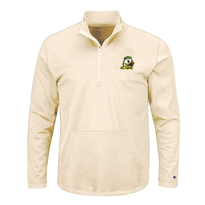 Oregon Ducks Champion Big & Tall Quarter-Zip Pullover - Oatmeal
