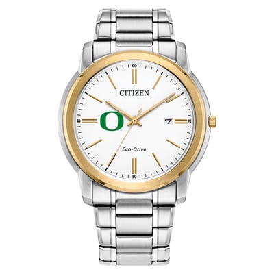 Oregon Ducks Citizen Watch Eco-Drive Two-Tone Steel Watch