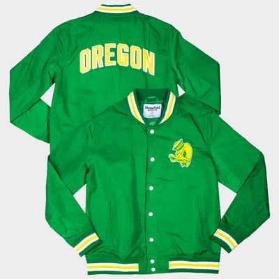  Oregon Ducks Homefield Arched Type Full-Snap Bomber Jacket - Green
