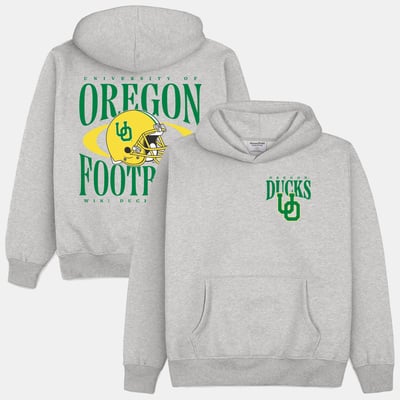  Oregon Ducks Homefield Football Heavyweight Hoodie - Heather Gray