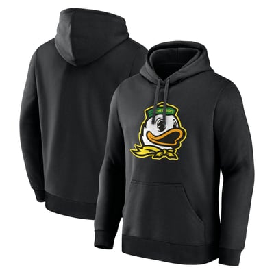  Oregon Ducks Logo Athletic Primary Logo Fleece Pullover Hoodie - Black