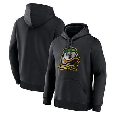  Oregon Ducks Logo Athletic Primary Logo Fleece Pullover Hoodie - Black
