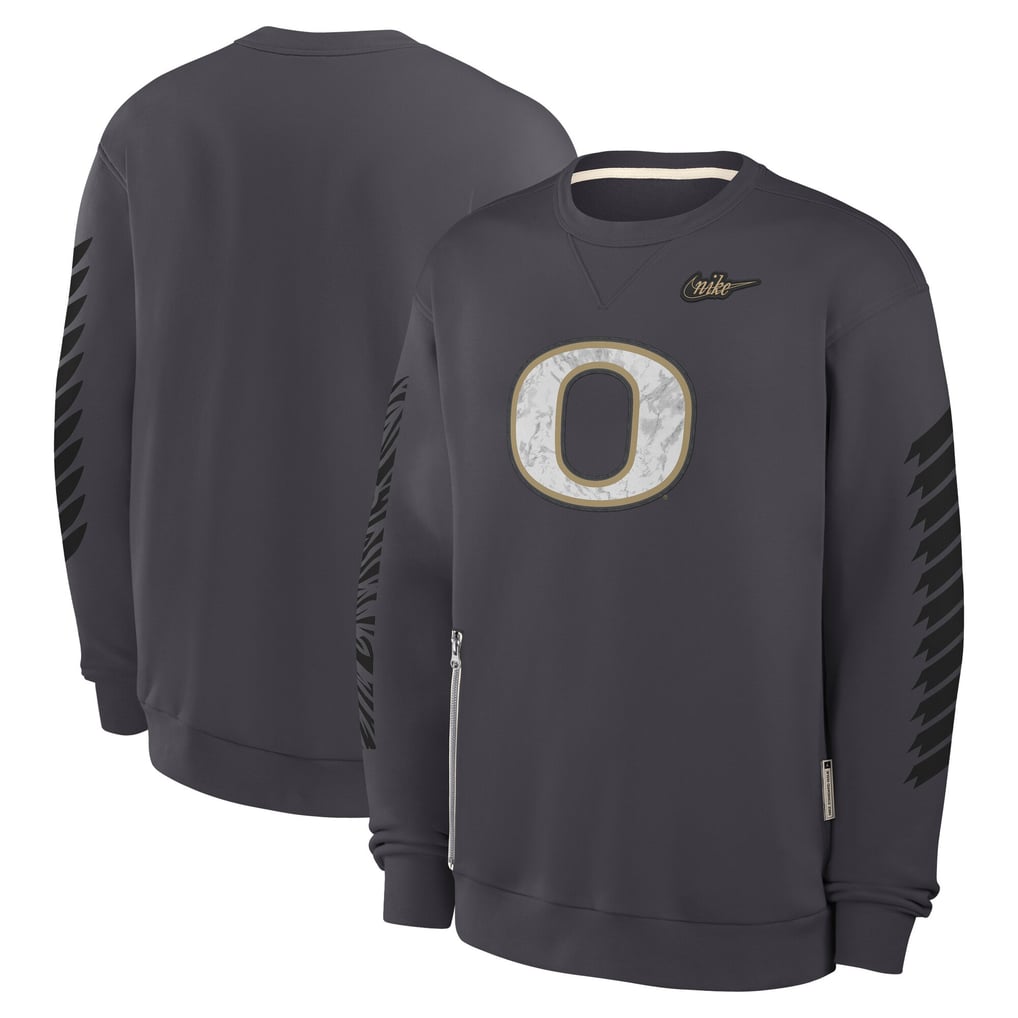 Oregon Ducks Nike Shoe Duck Fleece Sweatshirt - Anthracite