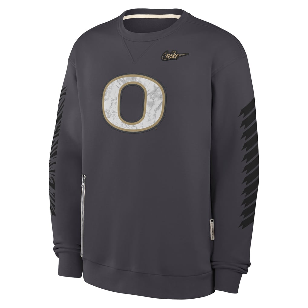 Oregon Ducks Nike Shoe Duck Fleece Sweatshirt - Anthracite