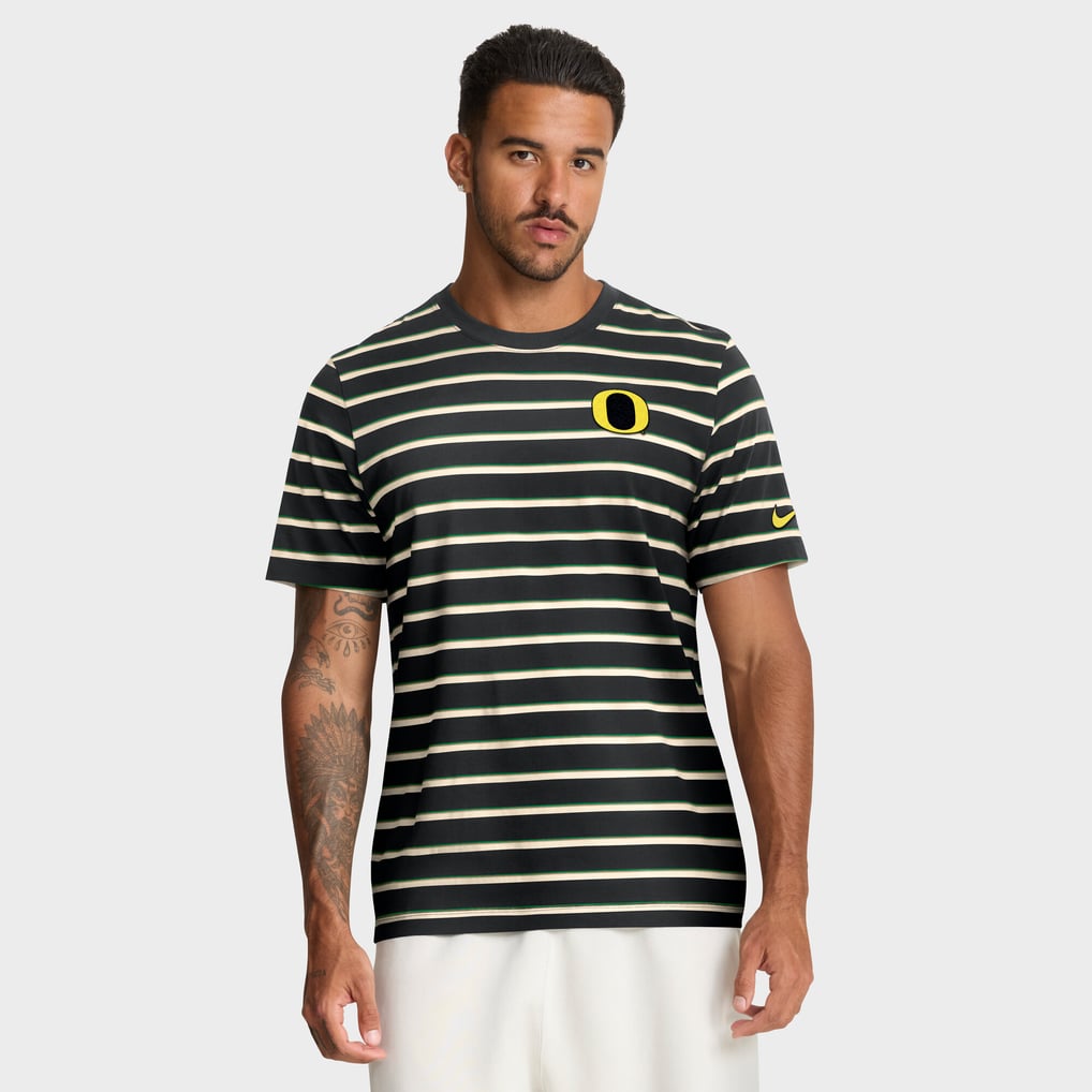Oregon Ducks Nike Athletic Prep Legacy Summit Stripe T-Shirt - Black