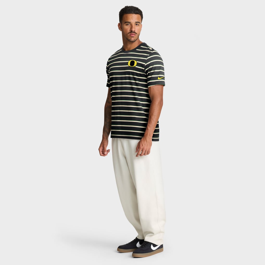 Oregon Ducks Nike Athletic Prep Legacy Summit Stripe T-Shirt - Black