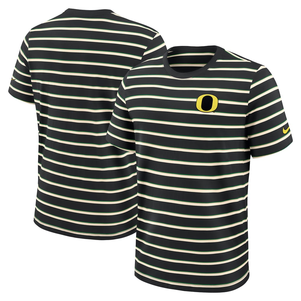 Oregon Ducks Nike Athletic Prep Legacy Summit Stripe T-Shirt - Black