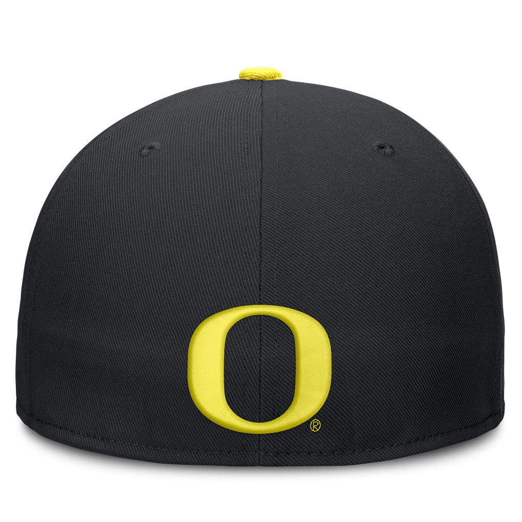 Oregon Ducks Nike Dri-FIT Primetime Script Fitted Hat - Black