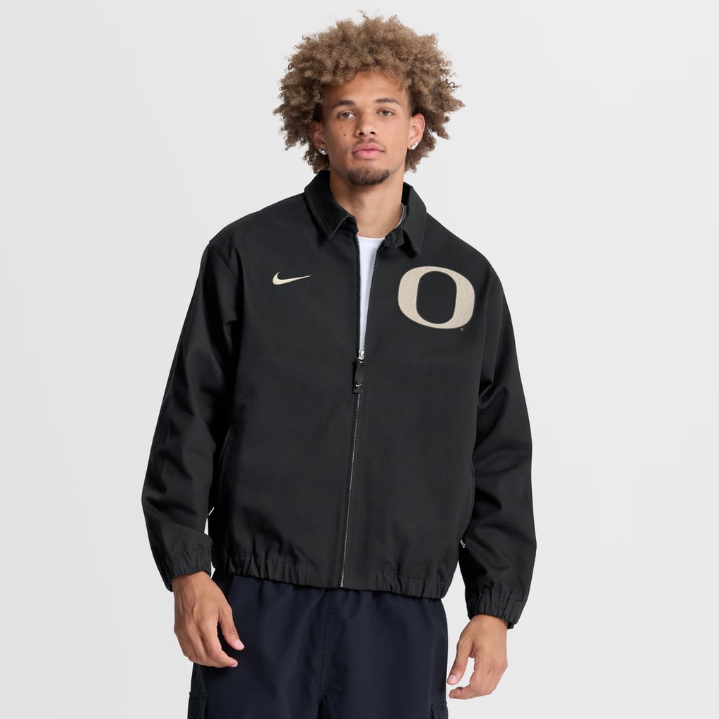 Oregon Ducks Nike Local Full-Zip Twill Jacket - Black