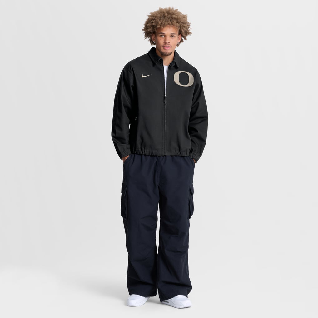 Oregon Ducks Nike Local Full-Zip Twill Jacket - Black