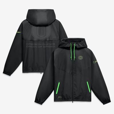 Oregon Ducks Nike Origin of Speed Full-Zip Windrunner Jacket - Black