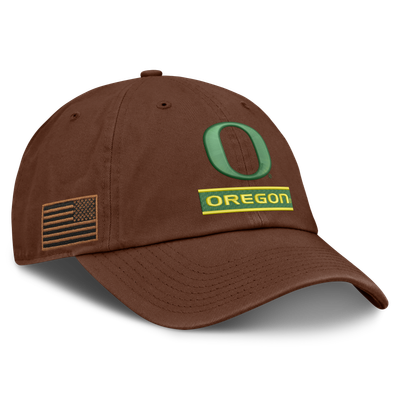 Oregon Ducks Nike 2026 Military Appreciation Club Adjustable Hat - Brown