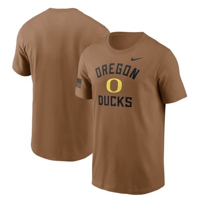 Oregon Ducks Nike 2026 Military Appreciation Sideline Dri-FIT T-Shirt - Brown