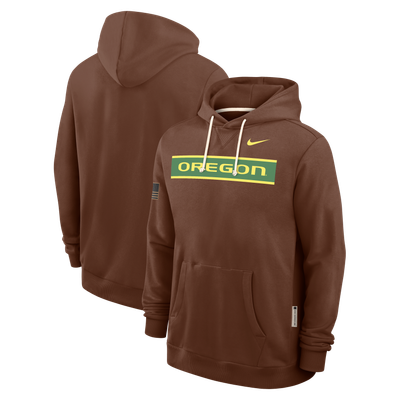 Oregon Ducks Nike 2026 Military Appreciation Sideline Standard Issue Dri-FIT Hoodie - Brown