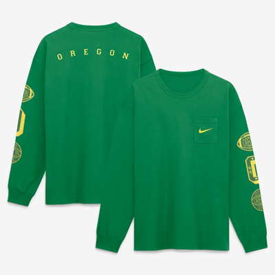 Oregon Ducks Nike Academic Long Sleeve Pocket T-Shirt - Green
