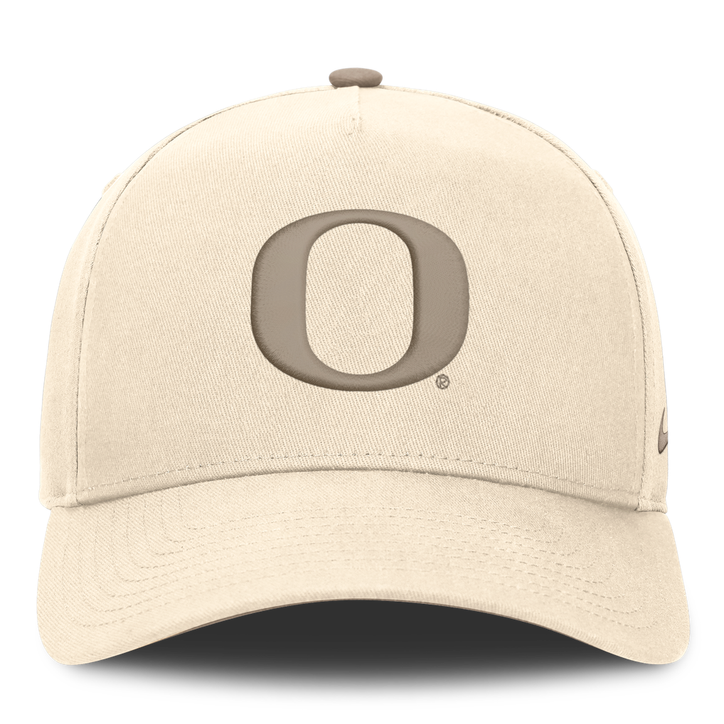 Oregon Ducks Nike Rise Adjustable Hat - Natural