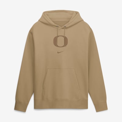  Oregon Ducks Nike Washed Club Fleece Pullover Hoodie - Tan