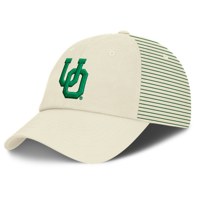 Oregon Ducks Nike Vault Logo Striped Club Adjustable Hat - White
