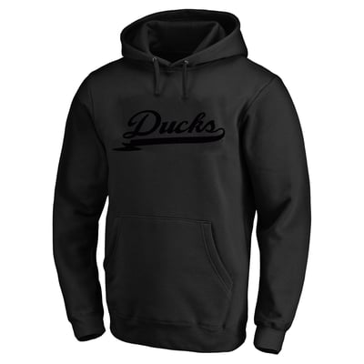  Oregon Ducks Profile Big & Tall Tonal Hoodie - Black