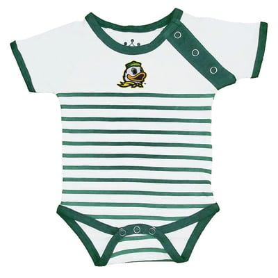 Oregon Ducks Little King Newborn & Infant Shoulder Snap Bodysuit - Green/White