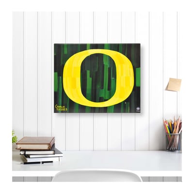 Oregon Ducks 16" x 20" "O" Logo Gallery Wrapped Canvas Giclee