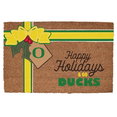 Oregon Ducks 20" x 30" Holiday Gift Wrap Coir Door Mat
