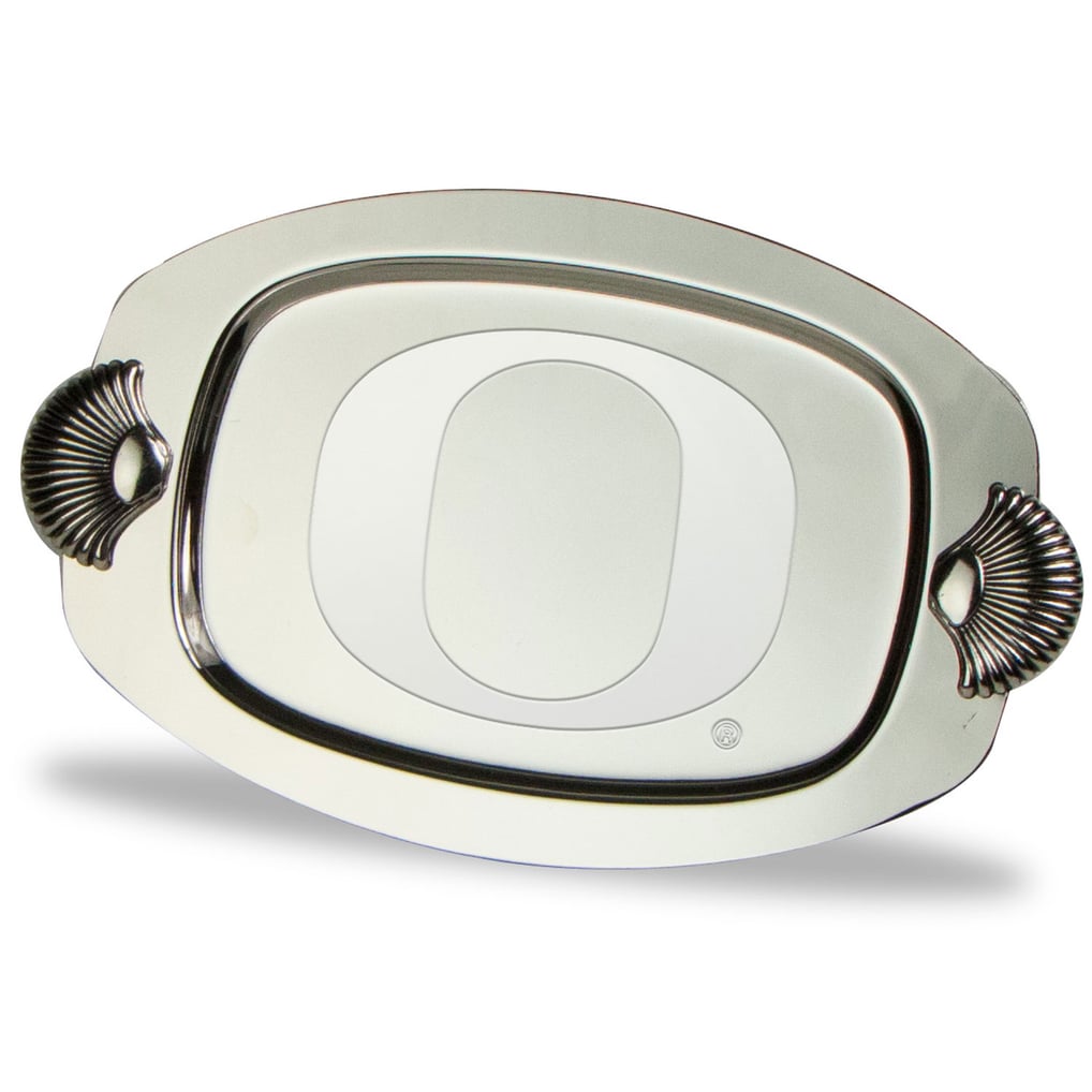 Oregon Ducks 7" x 4.25" Four-Piece Silver Plated Tray Set